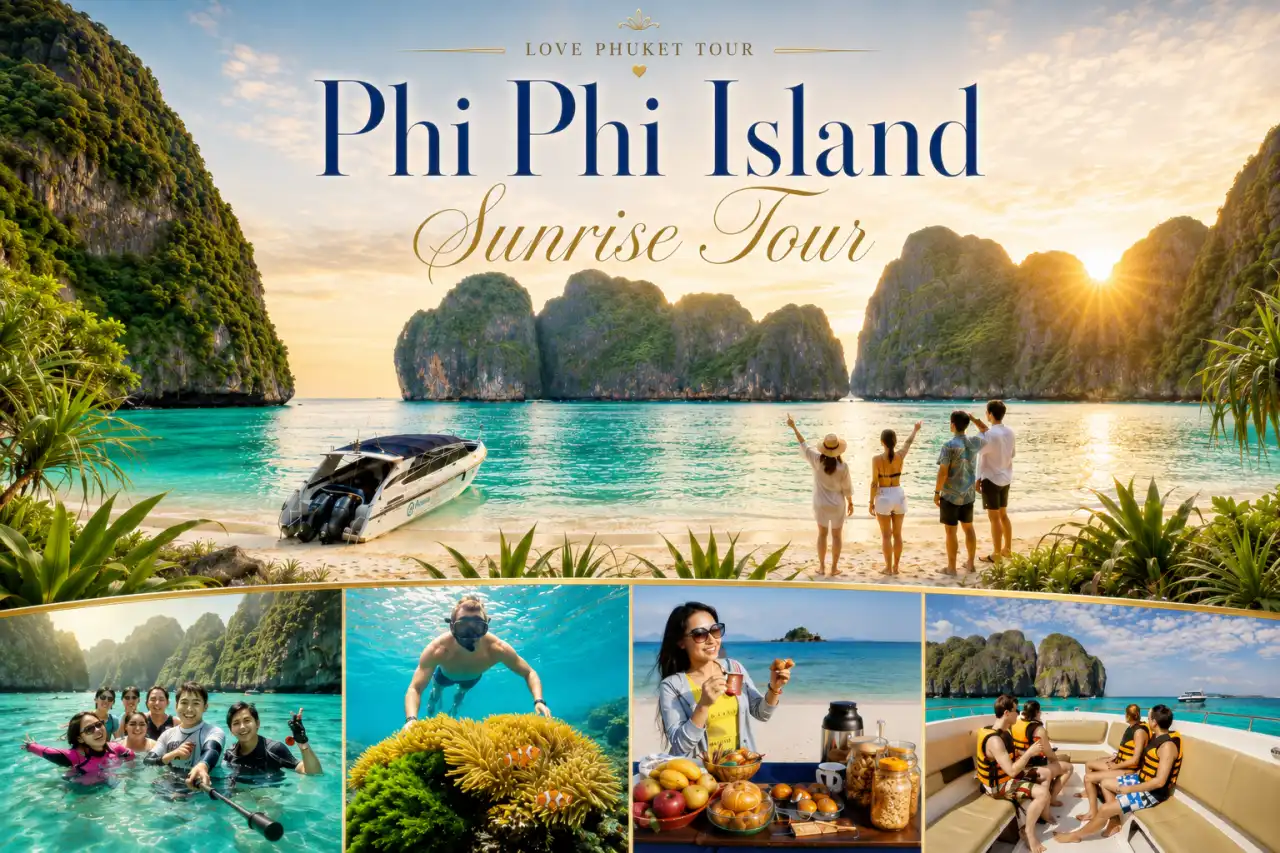 Phi Phi Island Sunrise Tour from Phuket with speedboat, snorkeling and beach breakfast