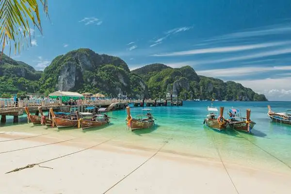 Power catamaran cruise from Chalong Pier to Phi Phi Island and Maiton Island