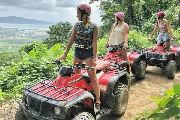 ATV rider and passenger tour Phuket with Big Buddha adventure route