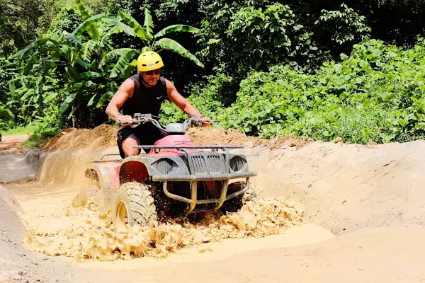 ATV and zipline adventure package in Phuket with tropical forest scenery
