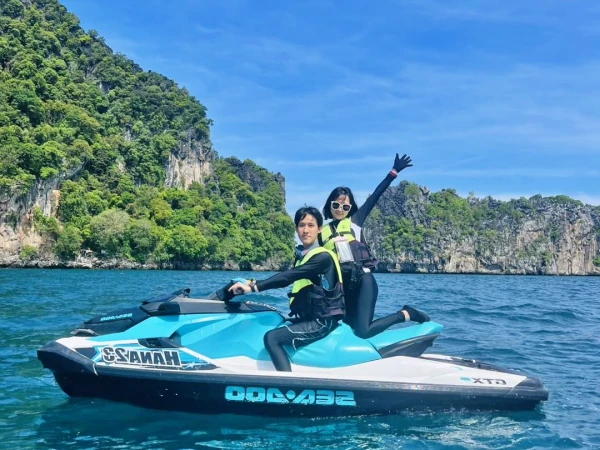 Family friendly Jet Ski Tour Phuket with tropical sea scenery