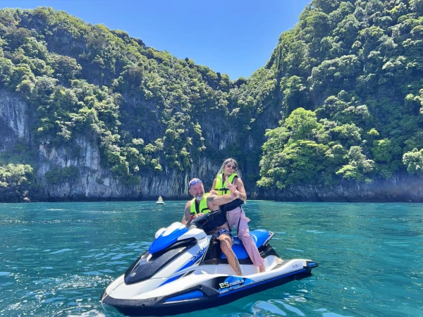 Phuket jet ski tour with tropical sea and island-hopping scenery