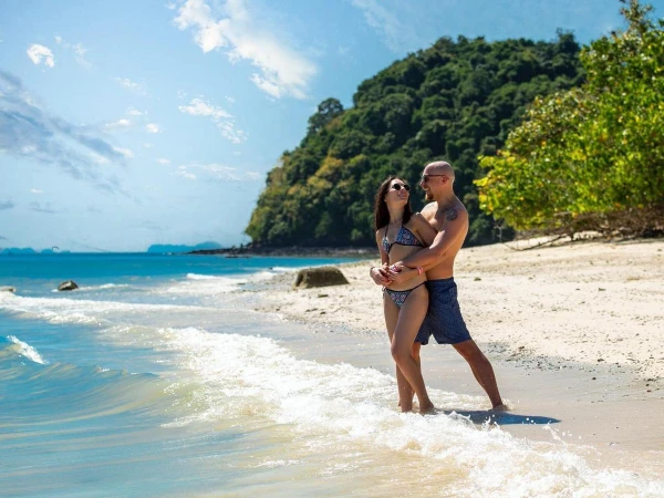 Phuket jet ski tour guests on tropical island route