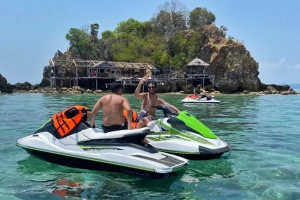 Jet Ski Tour Phuket with island route and turquoise water