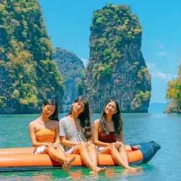 Sea cave canoeing on a James Bond Island Tour in Phang Nga Bay from Phuket