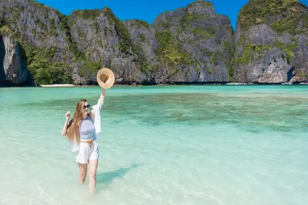 Phi Phi and Maiton Island Catamaran Tour from Phuket cruising through the Andaman Sea