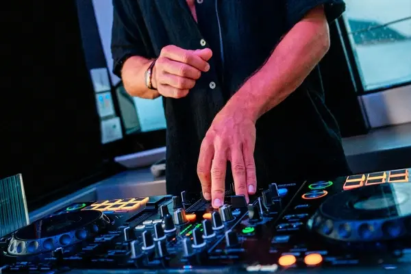 DJ performing onboard the Phi Phi Island luxury yacht from Phuket