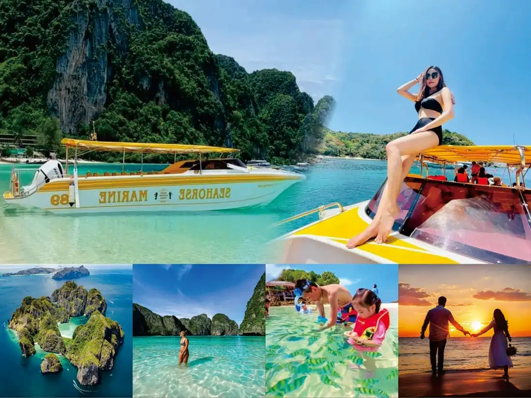 Phi Phi Island Sunset Tour from Phuket by small-group speedboat with Maya Bay snorkeling and island sunset