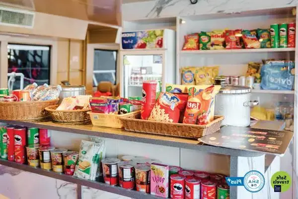 Onboard snack and drink counter during the Phi Phi Island Tour by Cruise from Phuket