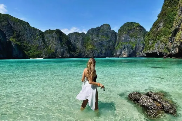 Tropical island experience during the Phi Phi power catamaran tour from Phuket