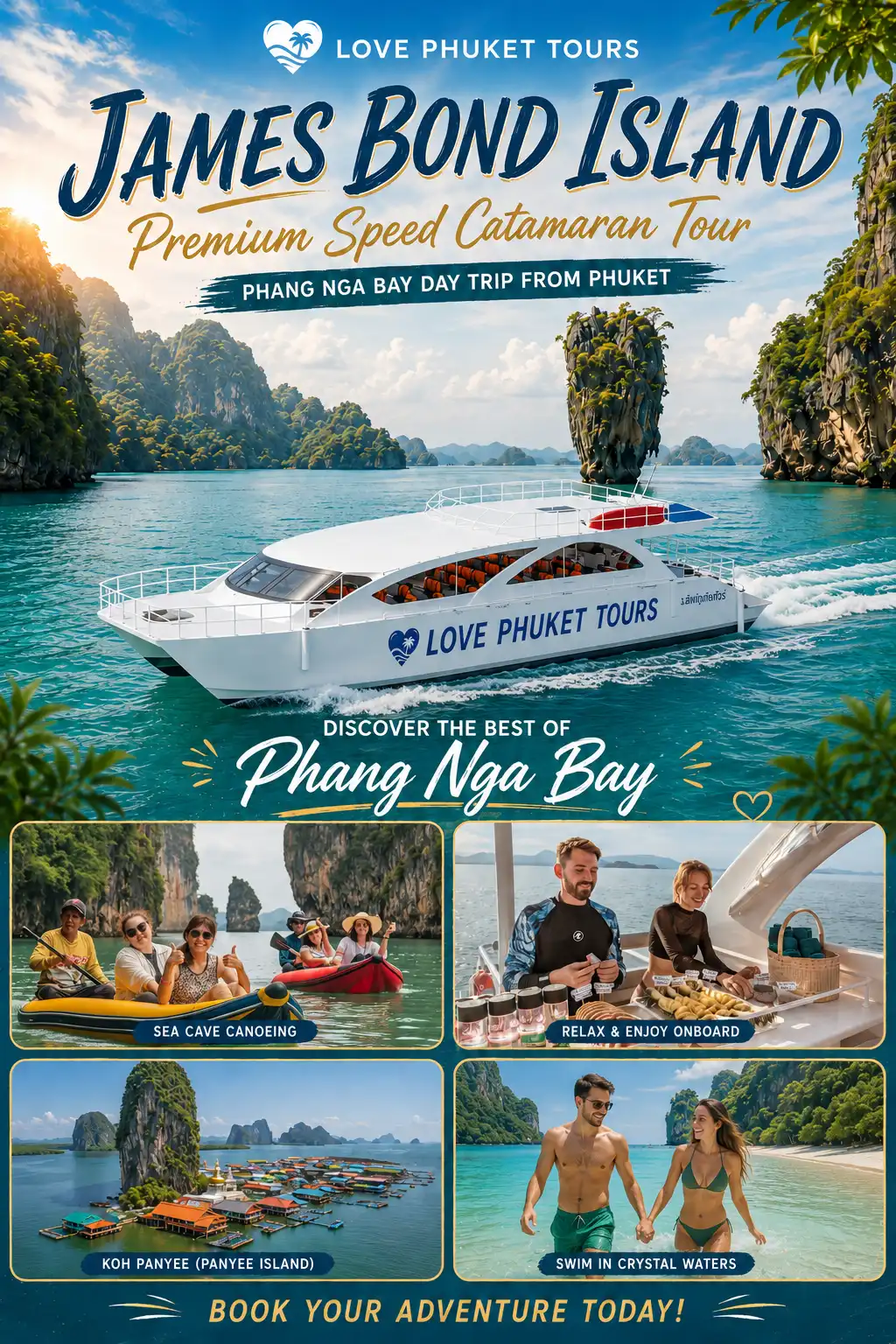 James Bond Island Tour from Phuket by Premium Speed Catamaran in Phang Nga Bay
