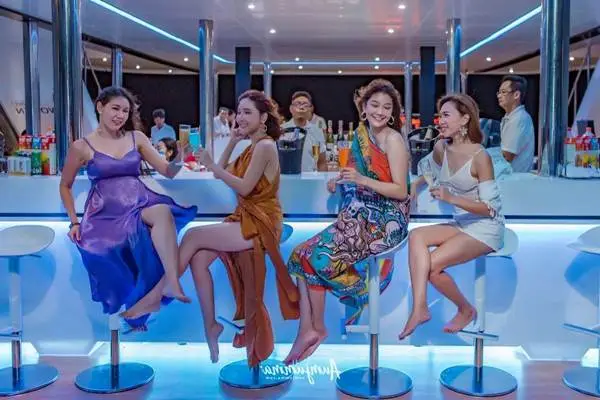 Guests enjoying the James Bond Island luxury catamaran tour from Phuket