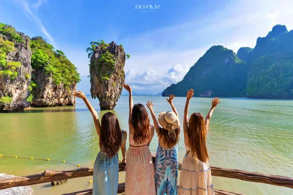 James Bond Island and Ko Tapu during a luxury catamaran tour in Phang Nga Bay