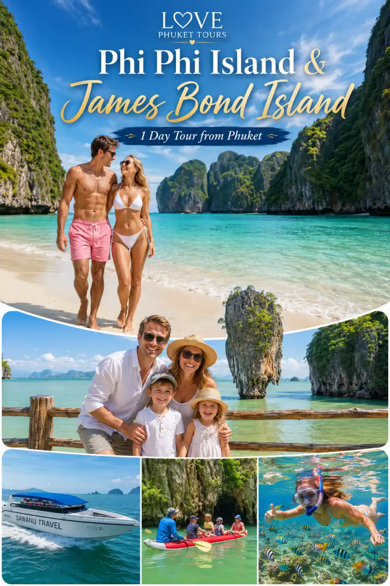 Phi Phi Island and James Bond Island 1 day tour from Phuket by speedboat