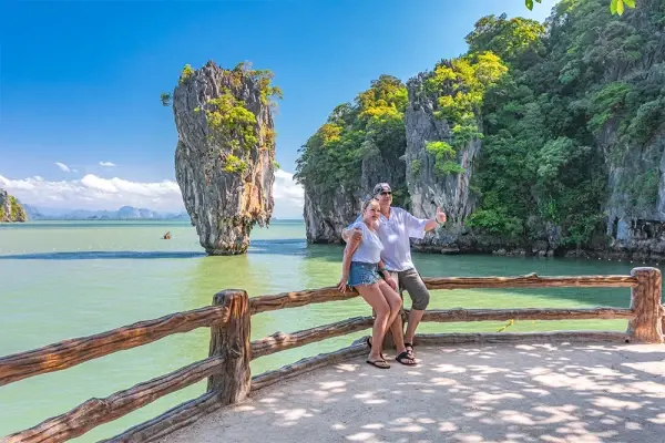 James Bond Island and Khao Tapu in Phang Nga Bay on a speed catamaran tour from Phuket