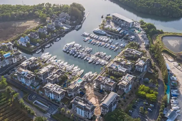 Phuket marina arrival point for the Phi Phi James Bond Krabi 2 day tour from Phuket