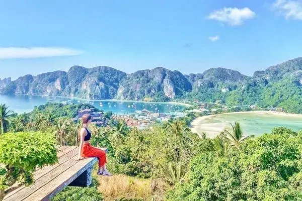 Phi Phi Viewpoint overlooking Phi Phi Don Island during Phi Phi James Bond Krabi 2 day tour from Phuket