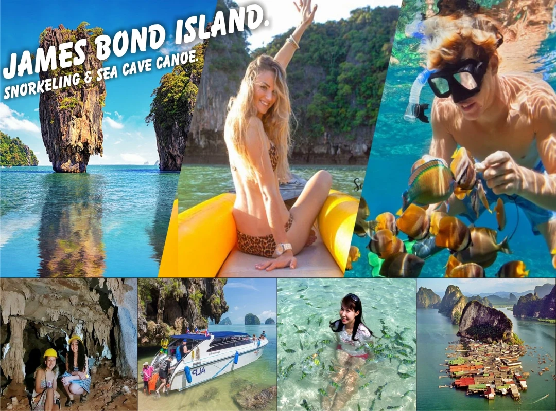 James Bond Island snorkeling tour from Phuket with sea cave canoeing and speedboat