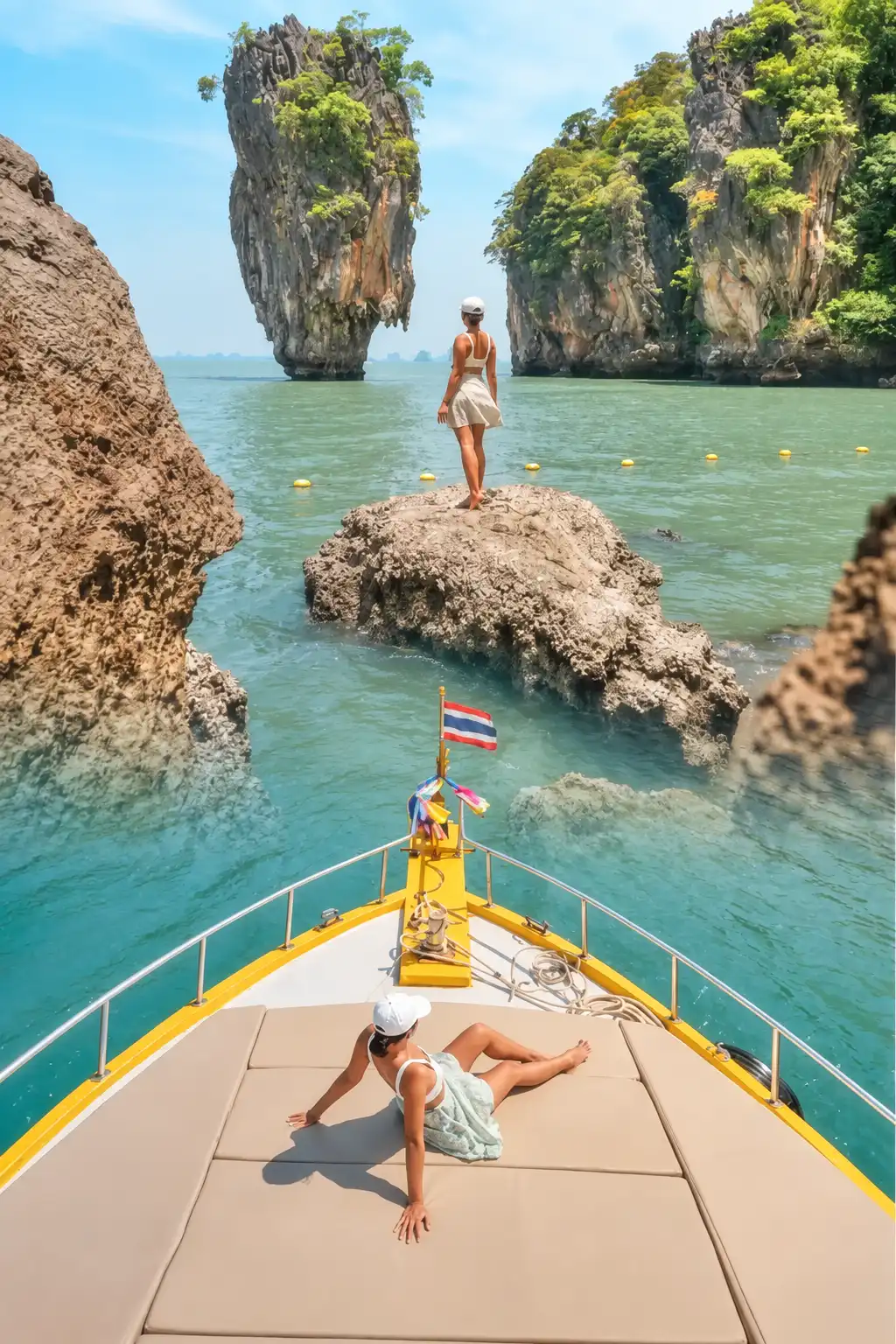 James Bond Island Afternoon Tour from Phuket with limestone cliffs and boat views in Phang Nga Bay