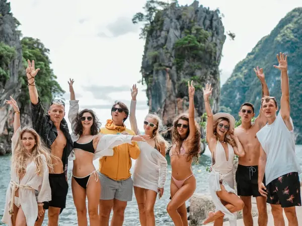 James Bond Island limestone scenery in Phang Nga Bay, Phuket