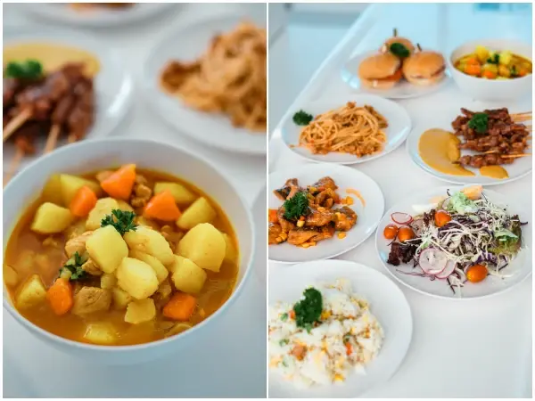 Buffet lunch served onboard the James Bond Island luxury power catamaran tour from Phuket