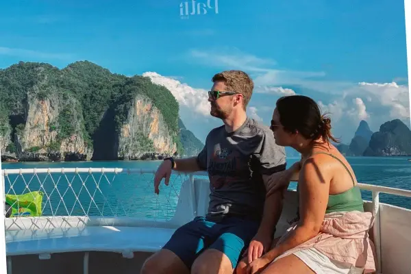 Passengers relaxing on James Bond Island Tour by Big Boat from Phuket