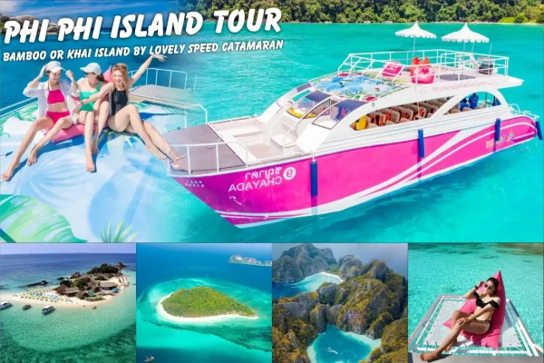 Phi Phi Island late morning speed catamaran tour from Phuket to Maya Bay