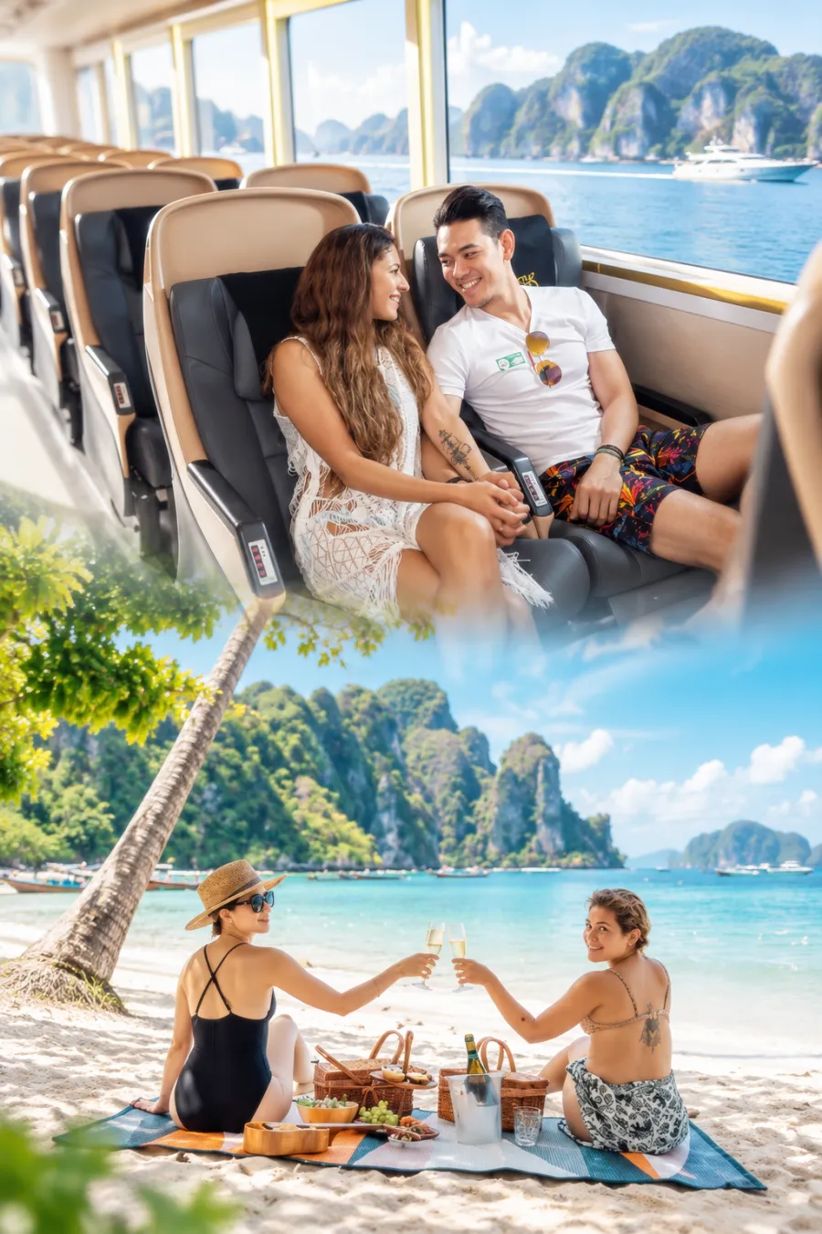 Gold Class seating and tropical beach experience on a Phi Phi Island Tour by Cruise from Phuket