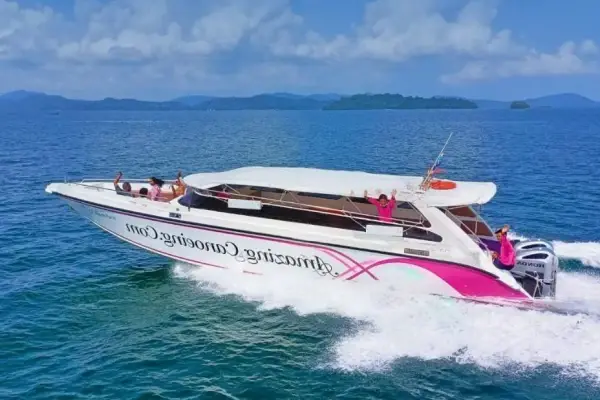 3-engine speedboat on the James Bond Island Tour from Phuket in Phang Nga Bay