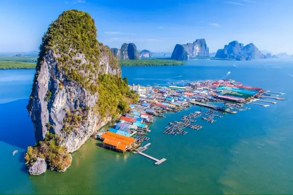 Panyee Island floating village on the James Bond Island Tour from Phuket